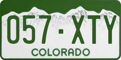 CO license plate 057XTY