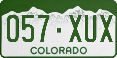CO license plate 057XUX
