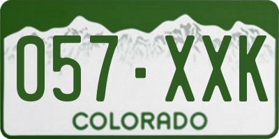 CO license plate 057XXK