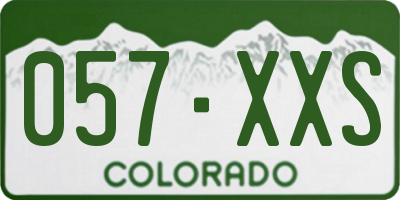 CO license plate 057XXS