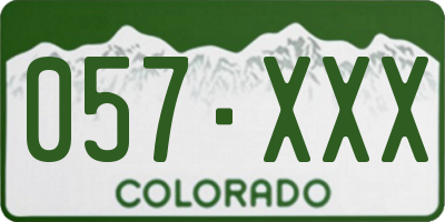 CO license plate 057XXX