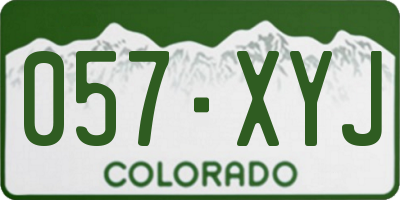 CO license plate 057XYJ