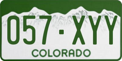CO license plate 057XYY