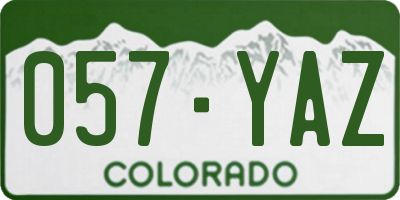 CO license plate 057YAZ