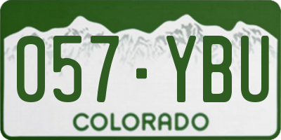 CO license plate 057YBU