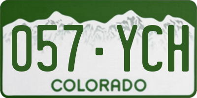 CO license plate 057YCH
