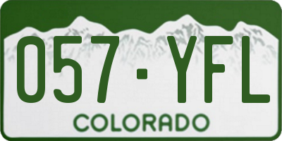 CO license plate 057YFL