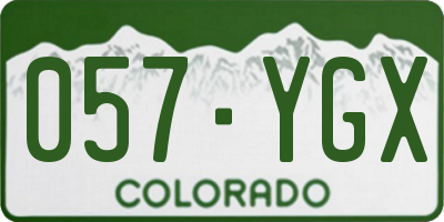 CO license plate 057YGX