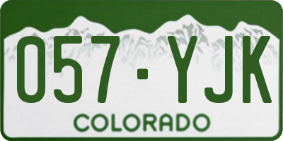 CO license plate 057YJK