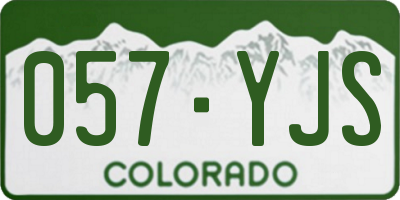 CO license plate 057YJS
