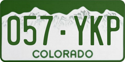 CO license plate 057YKP
