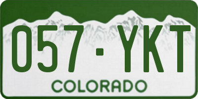 CO license plate 057YKT