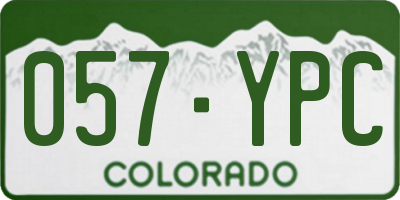 CO license plate 057YPC