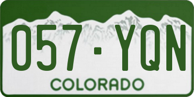 CO license plate 057YQN