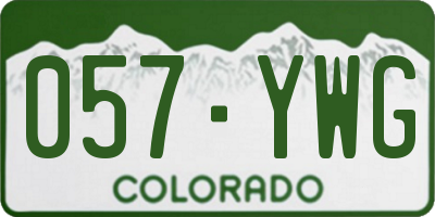 CO license plate 057YWG