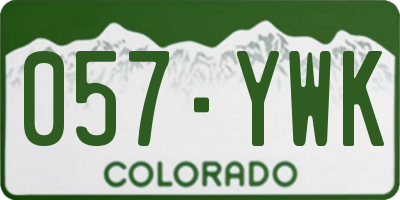 CO license plate 057YWK