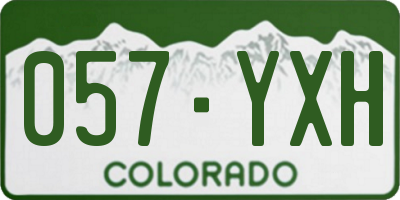 CO license plate 057YXH