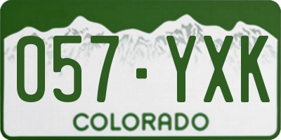 CO license plate 057YXK