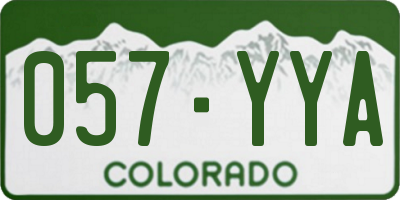 CO license plate 057YYA