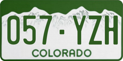 CO license plate 057YZH