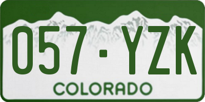 CO license plate 057YZK