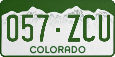 CO license plate 057ZCU