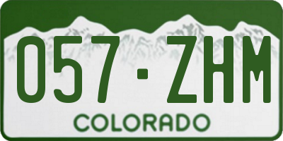 CO license plate 057ZHM
