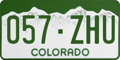 CO license plate 057ZHU