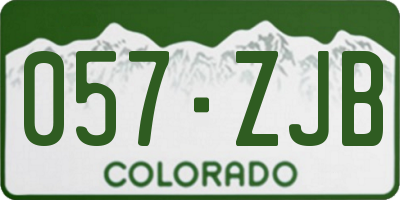 CO license plate 057ZJB