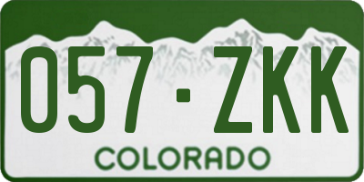 CO license plate 057ZKK