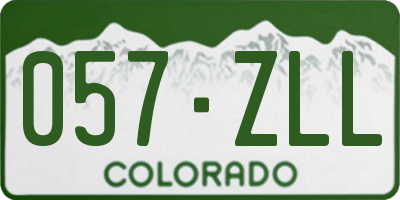 CO license plate 057ZLL