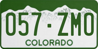 CO license plate 057ZMO