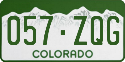 CO license plate 057ZQG