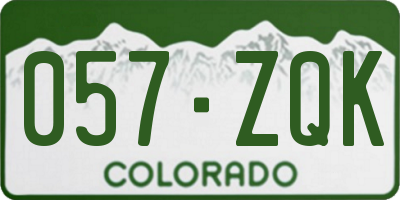 CO license plate 057ZQK