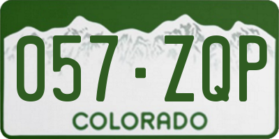 CO license plate 057ZQP