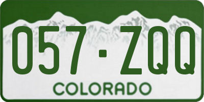 CO license plate 057ZQQ