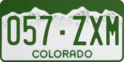 CO license plate 057ZXM