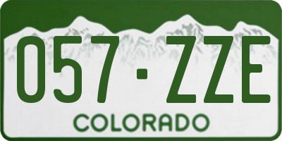 CO license plate 057ZZE