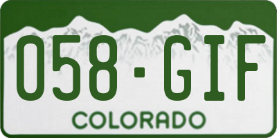 CO license plate 058GIF