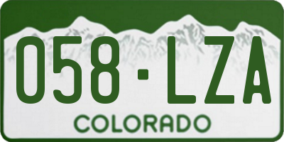 CO license plate 058LZA