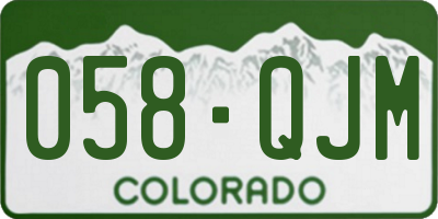 CO license plate 058QJM