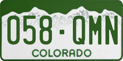 CO license plate 058QMN
