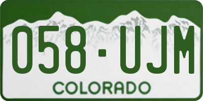 CO license plate 058UJM