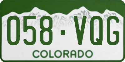 CO license plate 058VQG