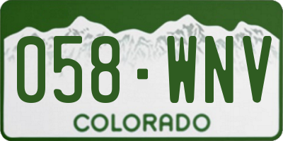 CO license plate 058WNV