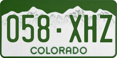 CO license plate 058XHZ