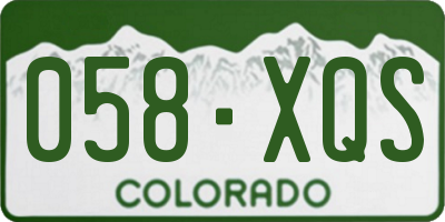 CO license plate 058XQS