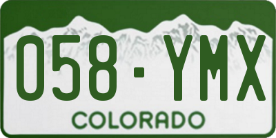 CO license plate 058YMX