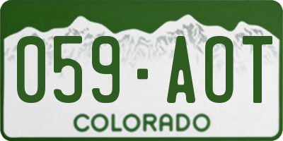 CO license plate 059AOT