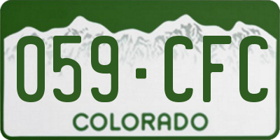 CO license plate 059CFC